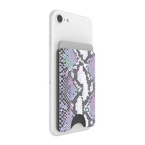 New PopSocket PopWallet Snake Charmer Purple Snakeskin Phone Wallet Acce…